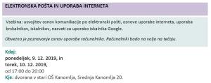 Internet in e-pošta URNIK